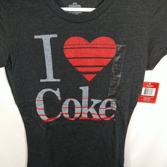 Womens Sleep Shirt Size Small Gray Coca Cola Teens - Picture 10 of 10